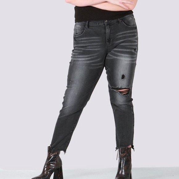 Special A Full Size Run High Rise Distressed Jeans - Picture 3 of 7